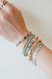 4mm Smooth Heishi Multi Agate Rondelle Bracelet