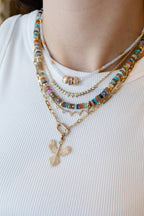 3mm Frosty White Zircon Trio Rondelle Necklace