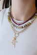 Faceted Plum Garnet Ruby 14K Spacer Necklace