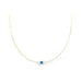 Medium 14K Gold Greek Round Mother of Pearl Evil Eye Necklace