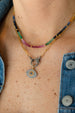 Rainbow Sapphire Rondelle Necklace