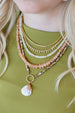 Lock Ready: Open Abalone Rondelle Trio Necklace
