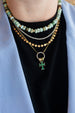 Tiny Barrel 14K Gold Emerald Spacer