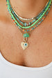 5mm Neon Green Heishi Turquoise Rondelle Necklace