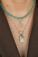 14K Gold Diamond LOVE Cut Out Circle Charm