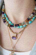 Chunky Midnight Desert Mix Gemstone Rondelle Necklace