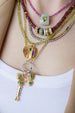 20" 14K Gold Cuban 17mm Diamond Lock Necklace