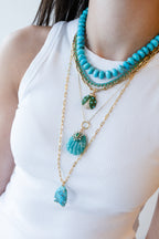 14K Gold Carved Aventurine Shell Charm
