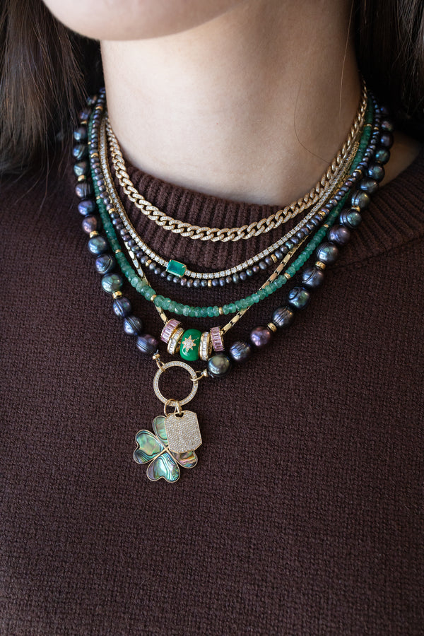 14K Gold Retro Woven Box Chain Necklace