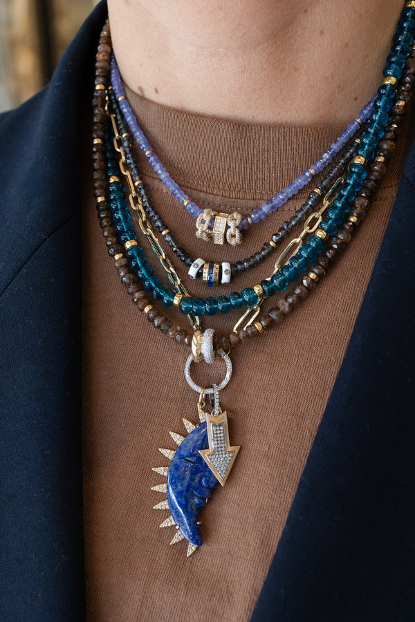 14K Gold Diamond Hexagon Spacer