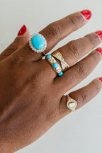 14K Gold Fluted Diamond Crossover Ring