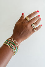 14K Gold Ridged Croissant Dome Ring