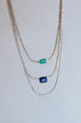 14K Gold 1.45ct Emerald 2.80ct Diamond Tennis Necklace