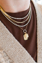 3mm 14K Gold Segmented Omega Necklace
