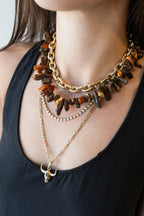 Chunky Natural Amber Rondel Necklace