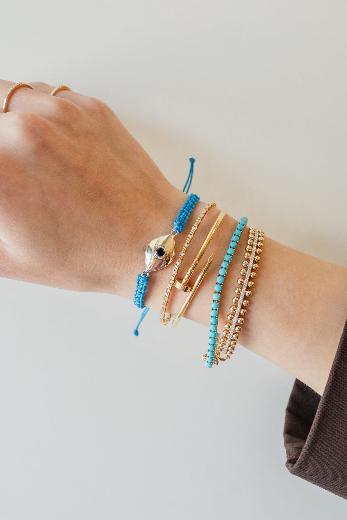 Classic Cosmic Eye Bracelet: Ocean Blue Cord