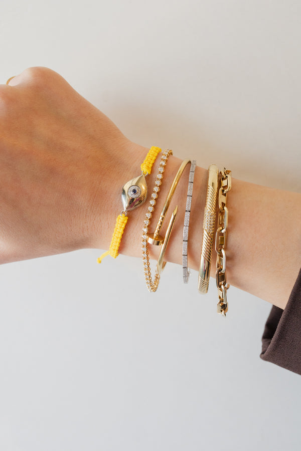 Halo Cosmic Eye Bracelet: Yellow Cord
