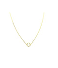 12mm 14K Gold Lock Necklace: 2mm Valentino Chain