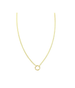 14K Gold 12mm Diamond Circle Lock 2mm Cuban Chain