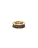 14K Gold Dark Dotted Ruby Spacer