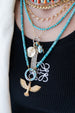 14K Matte Gold Diamond Angel Coin Charm