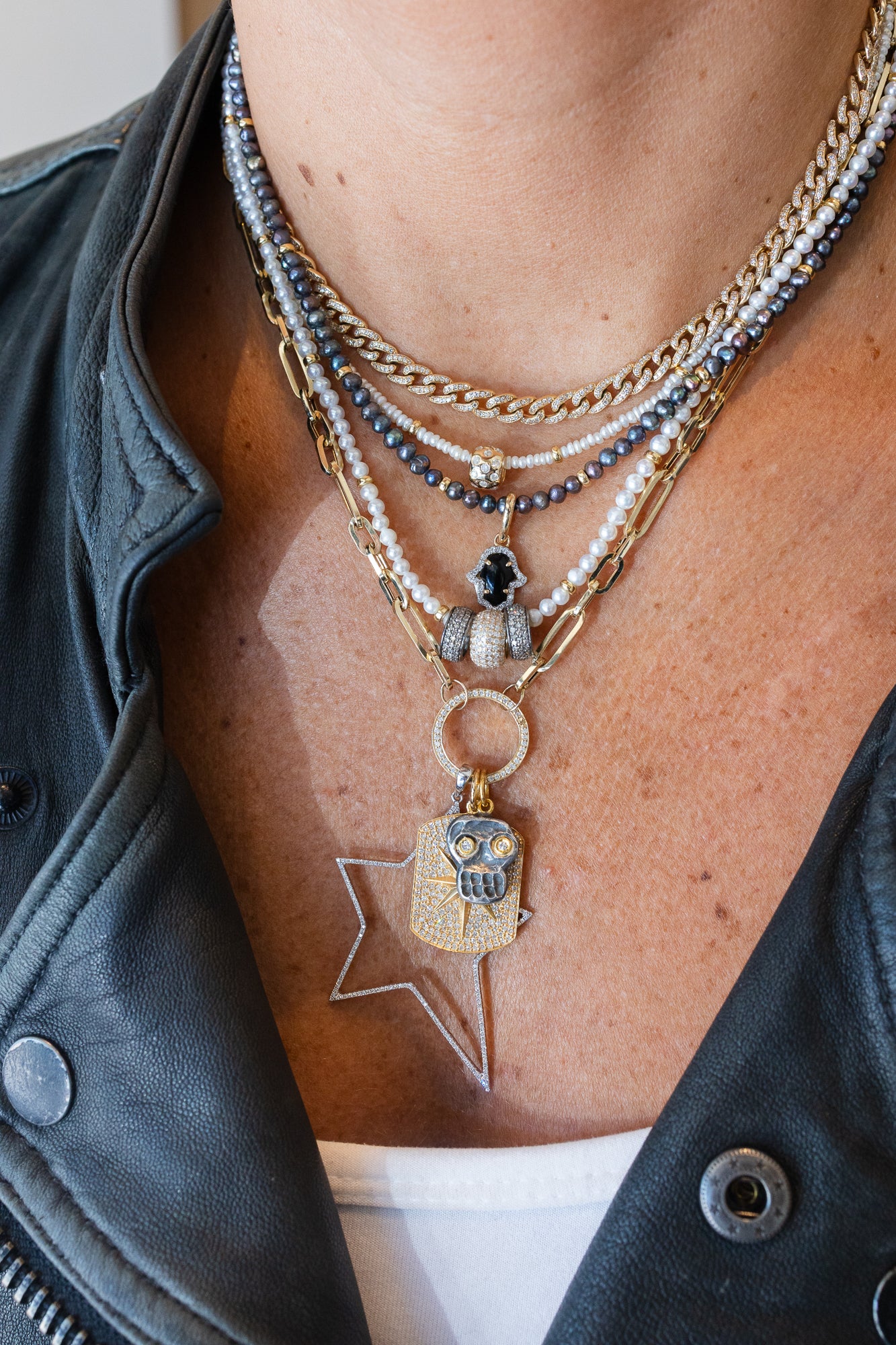 Seed Pearl Rondelle Necklace