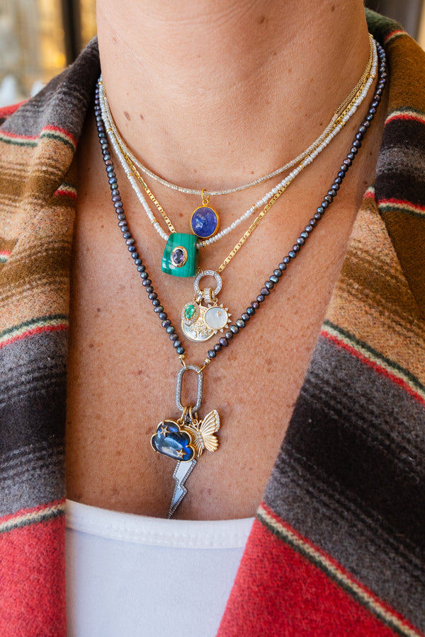 Seed Pearl Rondelle Necklace