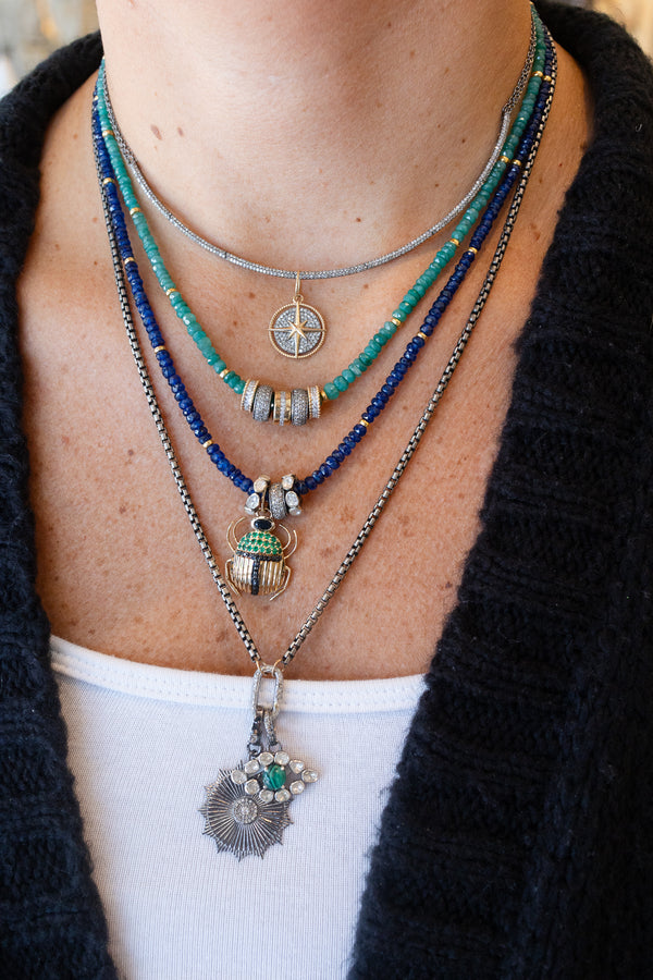 Silver Thin Diamond Choker