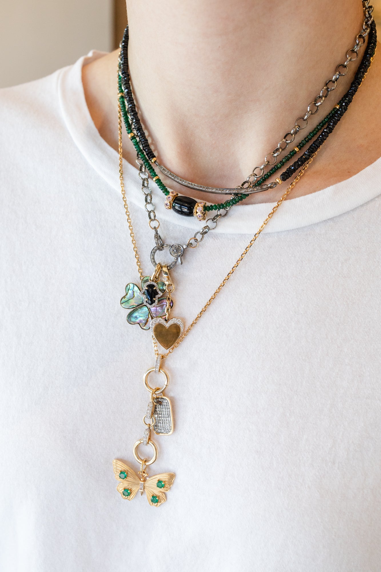 The Lina Necklace: Black Spinel