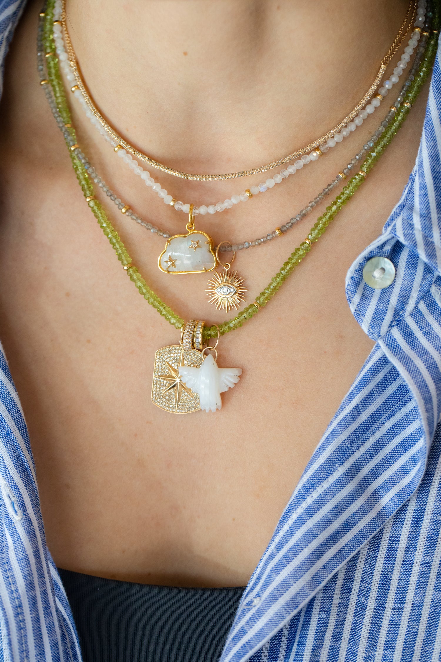 Peridot Rondelle Necklace