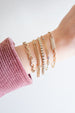 7.5" 14K Gold Geometric Oval Link Bracelet
