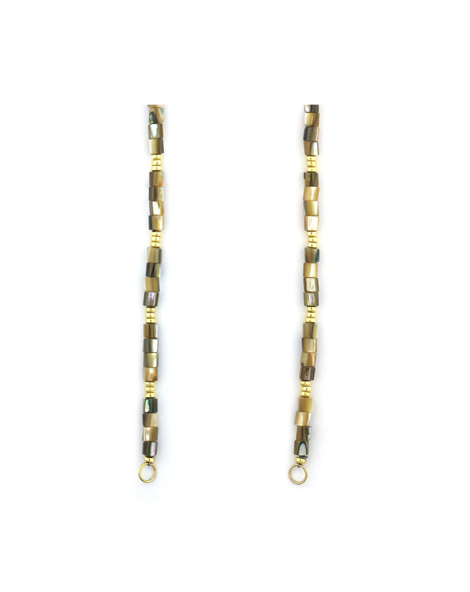 Lock Ready: Open Abalone Rondelle Trio Necklace