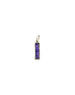14K Gold Baguette Amethyst Bar Charm