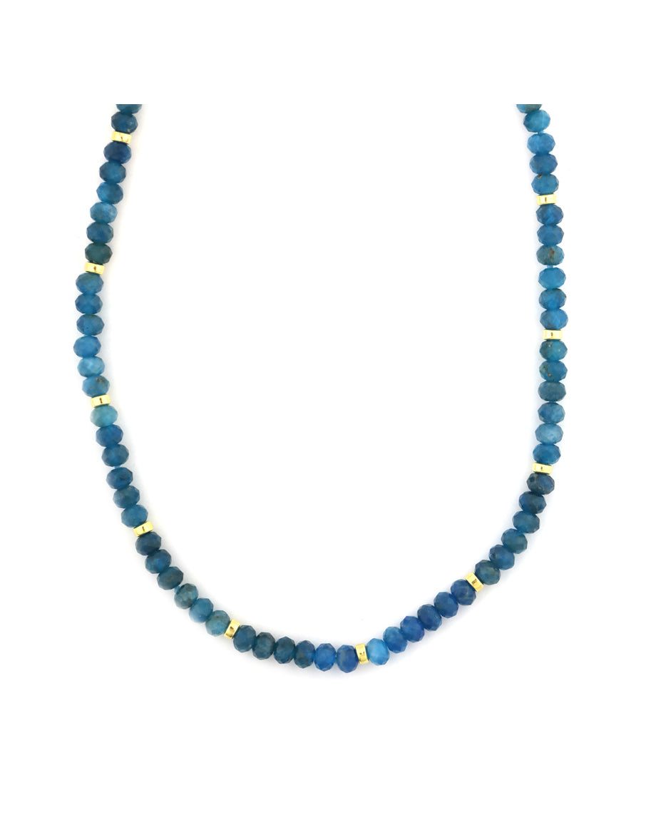 5mm Apatite Rondelle Necklace