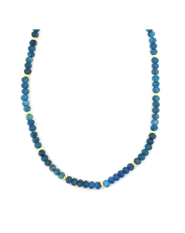 5mm Apatite Rondelle Necklace