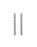 Silver & Baguette Diamond Bar Duster Earrings