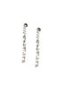 Silver & Baguette Diamond Zig Zag Earrings