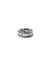 10mm Silver Baguette Diamond Round Spacer