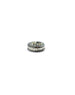 8mm Silver Baguette Diamond Round Spacer