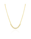 14K Gold Graduated Diamond Bezel Spike Necklace