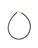 14K 3mm Black Leather Cord Choker
