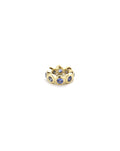 Mini 14K Gold Round Sapphire Bezel Spacer