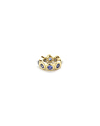 Mini 14K Gold Round Sapphire Bezel Spacer