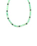 Sliced Chrysoprase Malachite Mix Rondelle Necklace