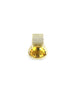 Thick 14K Gold Pave Diamond Oval Citrine Spacer