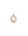 14K Medium Milagrosa Mother of Pearl CZ Frame Charm