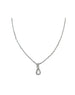24" Dark Silver Diamond Lobster Clasp Lock Necklace