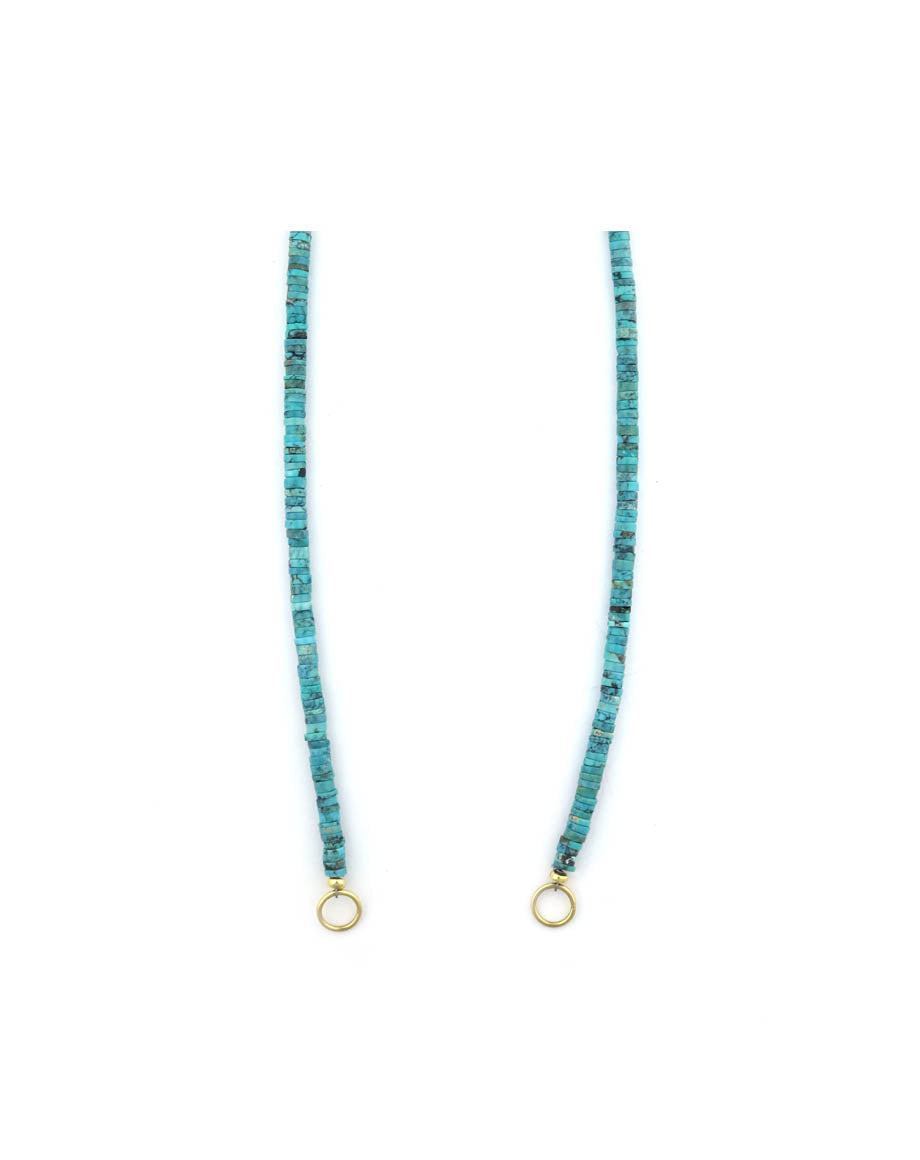 Lock Ready: 4mm Heishi Dark Turquoise Strand