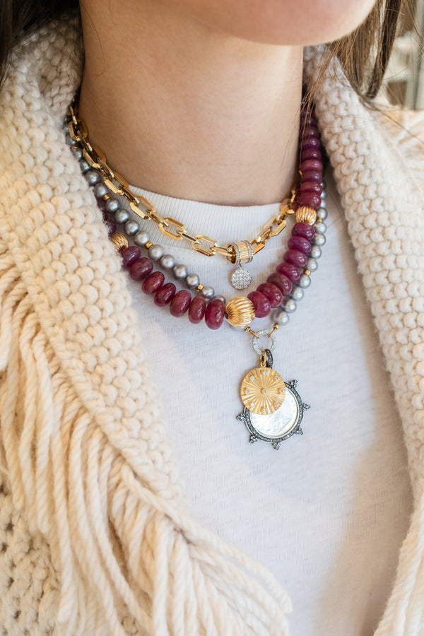 Silver Trio Diamond Edge King George V Emperor Charm