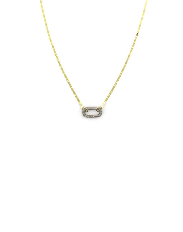 The Luxe Lexi Lock Necklace: 1mm Valentino Chain